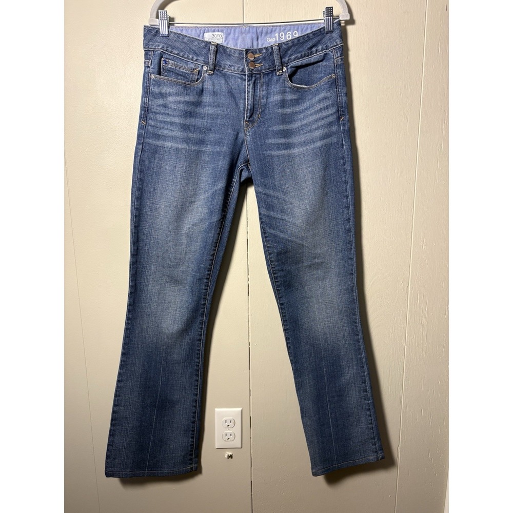 Gap 1969 Perfect Bootcut Jean 30/10L 34x32 Medium Wash Stretch Y2K Denim Western